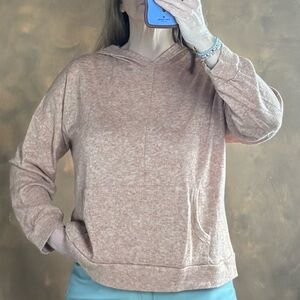 First Love Heathered Peach Hoodie Pullover